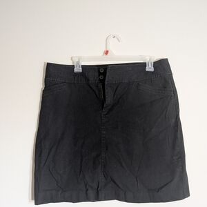 Christopher & Banks Black Skirt with Button Detail